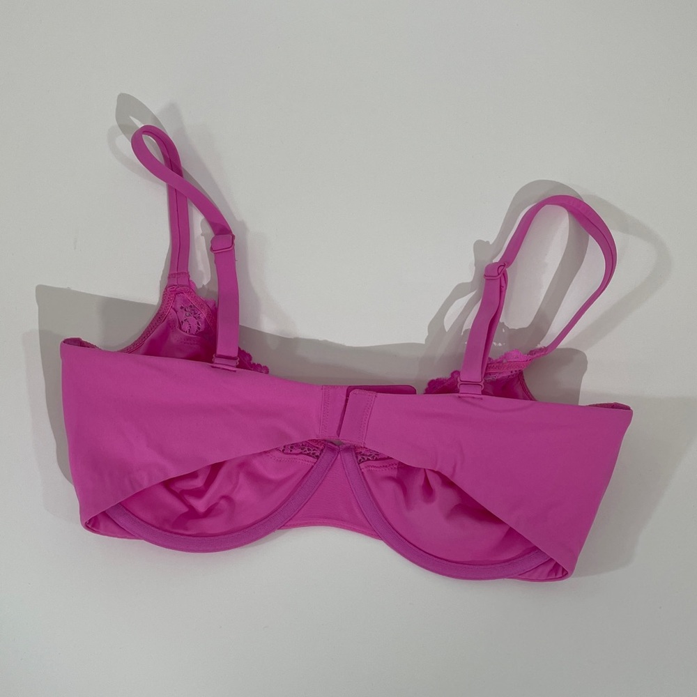 Skims Fits Everybody Unlined Underwire Lace Bra 34DDD Orchid NWOT - Picture 2 of 7
